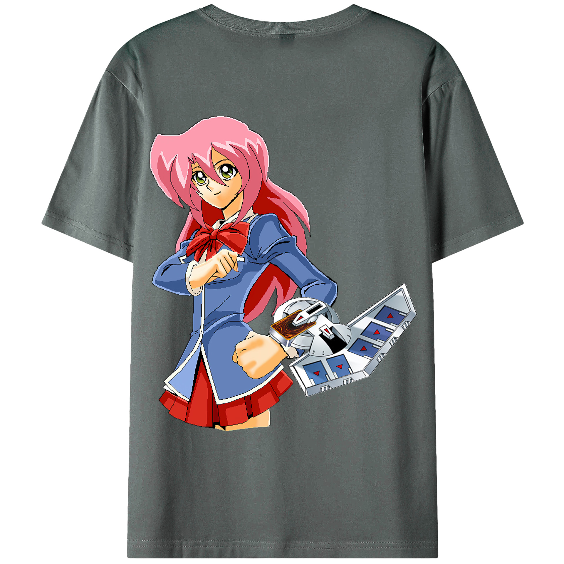 （画像用） 遊☆戯☆王 Yu-Gi-Oh! 綿100％ メンズ半袖Tシャツ（バックプリント） 通気性